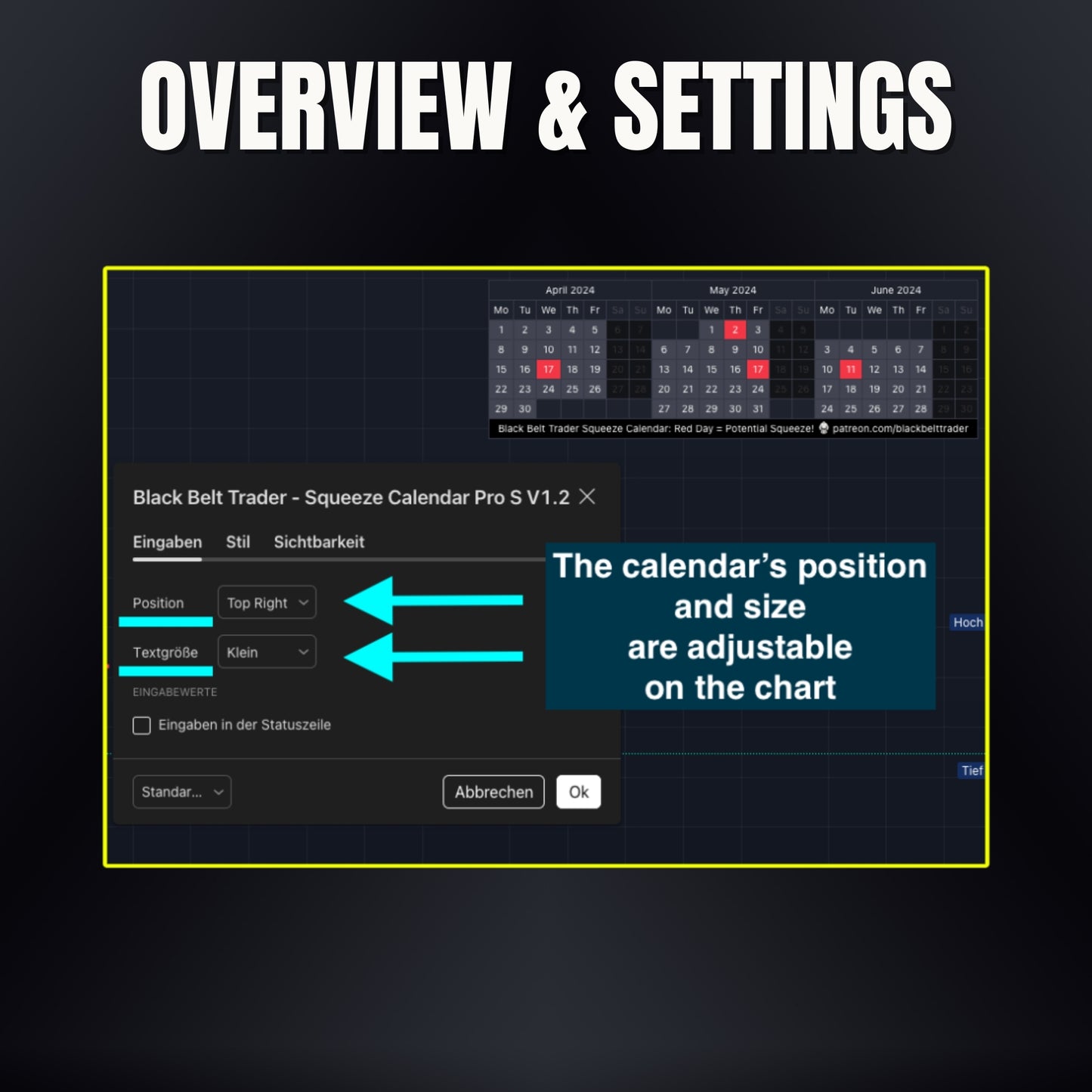 Squeeze Calendar Pro Indicator